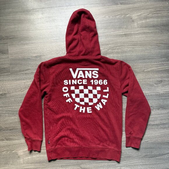Vans Men's Have A Good HD Hoodie - Burgundy - Picture 6 of 10